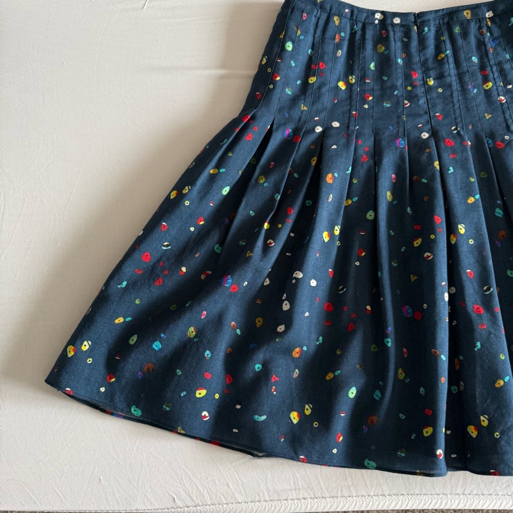 Akris Punto 100% Wool Midi Skirt Womens 10 A Line Blue Business Casual Designer - Picture 7 of 16